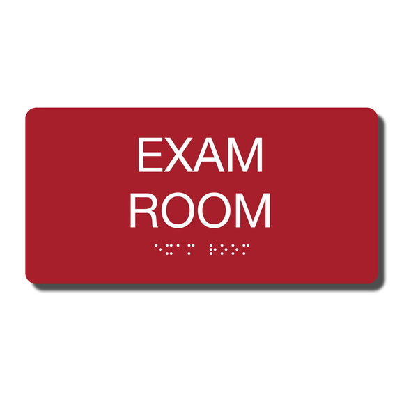 ADA Exam Room Sign Braille - Several Colors - 8