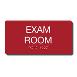 ADA Exam Room Sign Braille - Several Colors - 8" x 4"