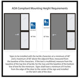 ADA Exam Room 2 Sign Braille - Several Colors - 8" x 4"