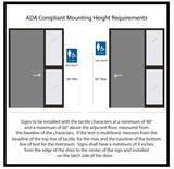 ADA Exam Room Sign Braille - Several Colors - 8" x 4"