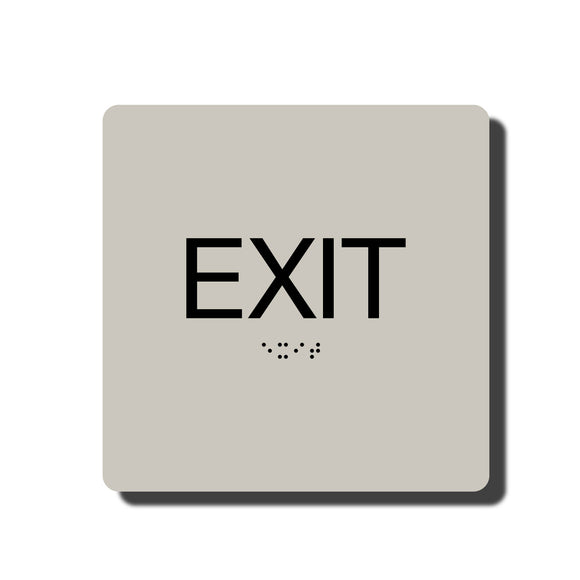 Standard ADA Sign - NapADASigns - ADA Exit Sign with Braille - 14 Colors - 6