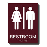 Standard ADA Sign - NapADASigns - ADA Restroom Sign with Braille - 23 Colors - 6" x 8" - napadasigns