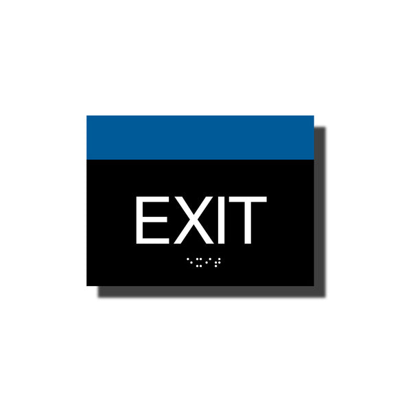 ADA Chroma Exit Sign - NapADASigns - ADA Exit Sign with Braille - Plastic - Chroma Collection - napadasigns
