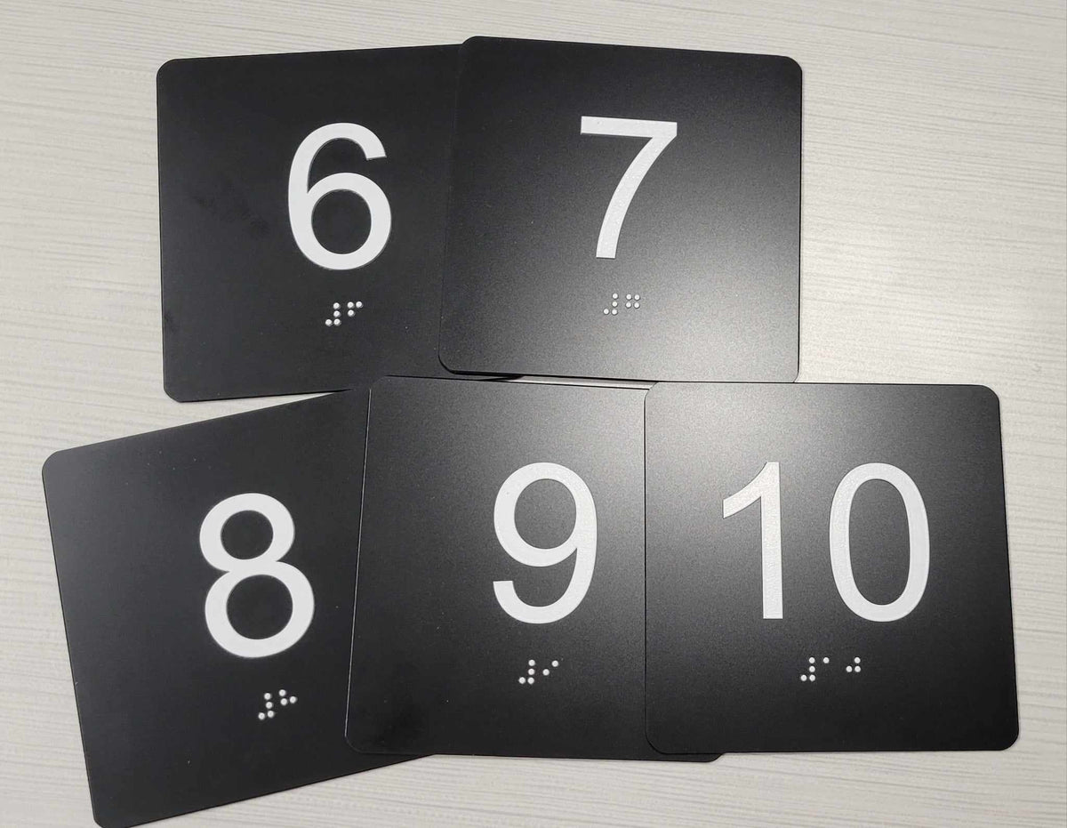 ADA Room Number Sign with Braille - 4