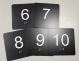 ADA Room Number Sign with Tactile and Braille - 4" x 4" Pack of 5, Numbered 6 - 10