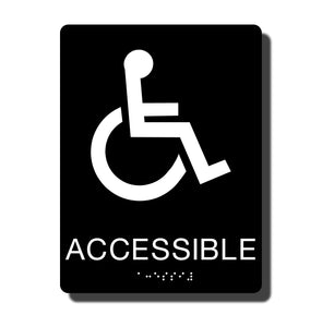 ADA Accessible Sign with Braille - Several Colors - 6" x 8"