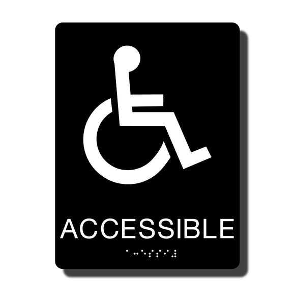 ADA Accessible Sign with Braille - Several Colors - 6