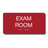 ADA Exam Room Sign Braille - Several Colors - 8" x 4"