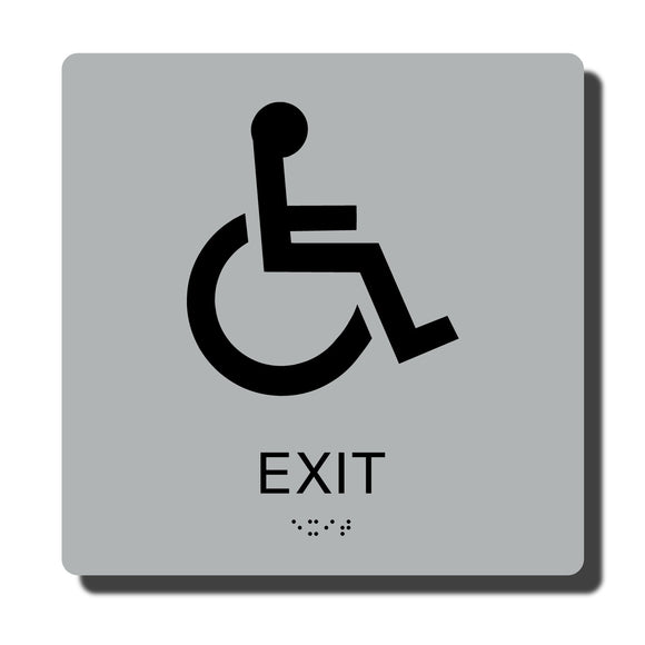ADA Accessible Exit Sign with Braille - Several Colors - 8
