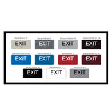 ADA Room Number Signs with 8" x 2" Nameplate Holders - Curve