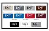 ADA Exit Sign with Braille - Several Colors - 6" x 3"