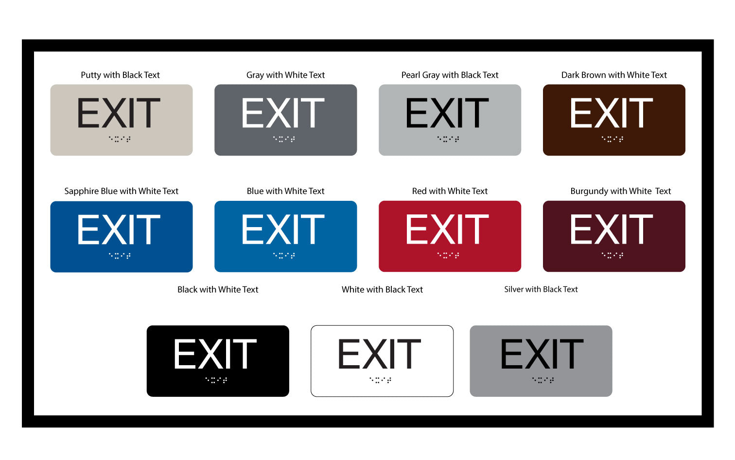 Exit Level 2 Braille Sign in White Portrait Acrylic - Braille Sign Exit Level 2 Braille Sign in White Portrait Acrylic - Braille Sign