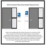 ADA Exam Room 1 Sign Braille - Several Colors - 8" x 4"