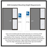 ADA Exam Room 3 Sign Braille - Several Colors - 8" x 4"