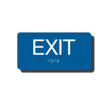 Standard ADA Sign - NapADASigns - ADA Exit Sign with Braille - 14 Colors - 6" x 3" - napadasigns