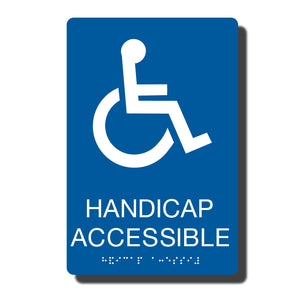 Standard ADA Sign - NapADASigns - ADA Handicap Accessible Sign with Braille - 14 Colors - 6" x 9" - napadasigns