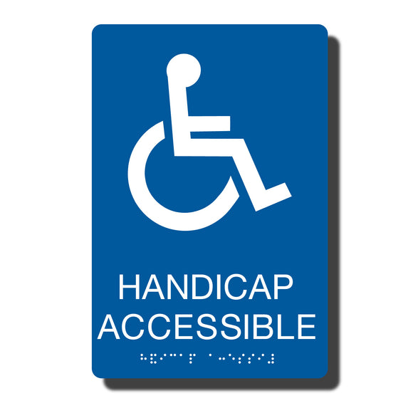 Standard ADA Sign - NapADASigns - ADA Handicap Accessible Sign with Braille - 14 Colors - 6