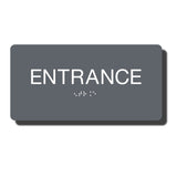 Standard ADA Sign - NapADASigns - ADA Entrance Sign with Braille - 14 Colors - 8" x 4" - napadasigns
