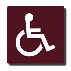 Standard ADA Sign - ADA Compliant Accessible Wheelchair Sign - 14 Colors - 8" x 8" - napadasigns