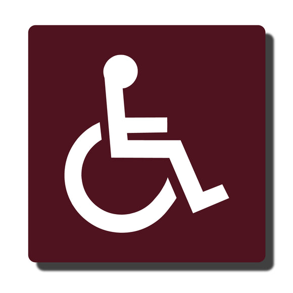 Standard ADA Sign - ADA Compliant Accessible Wheelchair Sign - 14 Colors - 8