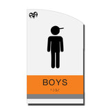 ADA Boy Restroom Sign with Braille - Acrylic layered plastic - Brand Collection