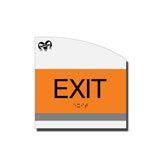 ADA Exit Sign with Braille - Acrylic layered plastic - Brand Collection