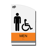 ADA Men Accessible Restroom Sign with Braille - Acrylic layered plastic - Brand Collection