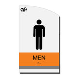 ADA Men Restroom Sign with Braille - Acrylic layered plastic - Brand Collection