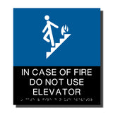 ADA In Case of Fire Sign - Plastic - Chroma Collection