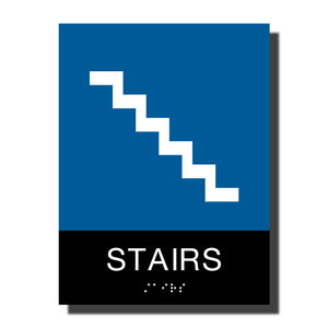 ADA Chroma Stair Sign - NapADASigns - ADA Stair Sign with Braille - Plastic - Chroma Collection - napadasigns