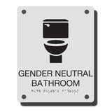 ADA Construct Gender Neutral - NapADASigns - ADA Gender Neutral Bathroom Sign with Braille - Acrylic -  Construct Collection - napadasigns