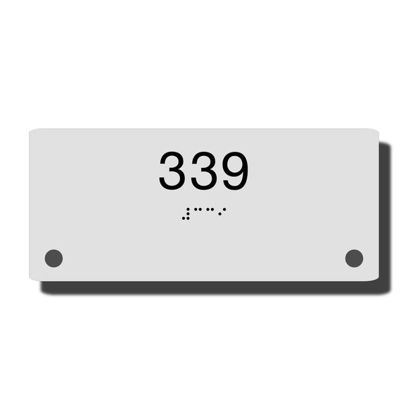 Custom Braille Room Signs - ADA Construct Room Name Sign - NapADASigns - Custom ADA Room Number Sign with Braille - Acrylic - Construct Collection - napadasigns