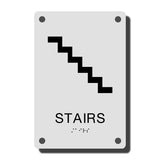 ADA Construct Stair Sign - NapADASigns - ADA Stair Sign with Braille - Acrylic - Construct Collection - napadasigns