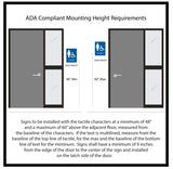 Standard ADA Sign - NapADASigns - ADA Family Restroom Sign with Braille - 23 Colors - 6" x 8" - napadasigns