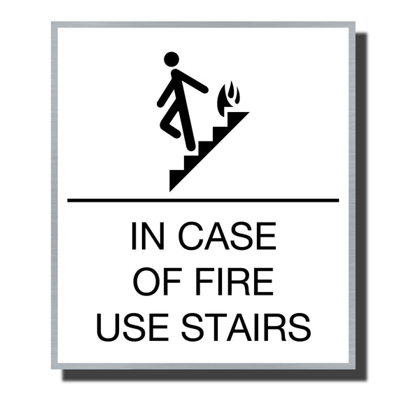 ADA Sterling Stair Sign - NapADASigns - ADA Stair Sign - Aluminum - Sterling Collection - napadasigns