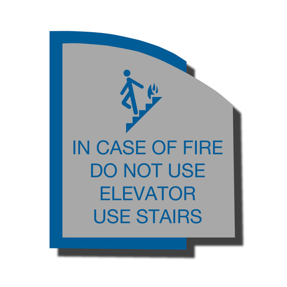 Custom ADA Sign - ADA Structure Collection In Case of Fire Sign - Blue Layered Plastic with Tactile Print - ADA Compliant - NapADAsigns