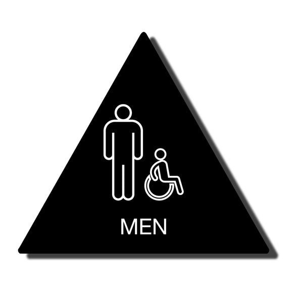 California ADA compliant Accessible Restroom Signs - Men California Bathroom Signs