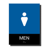 ADA Chroma Restroom Sign - NapADASigns - ADA Men Restroom Sign with Braille - Plastic - Chroma Collection - napadasigns