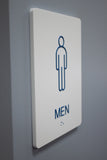 California ADA Men Restroom Signs - ADA Compliant - Title 24 - 6" x 8" - napadasigns