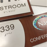Custom Braille Room Signs - Custom ADA Compliant Signs - Designer Timber Sign Collection - Room Signs